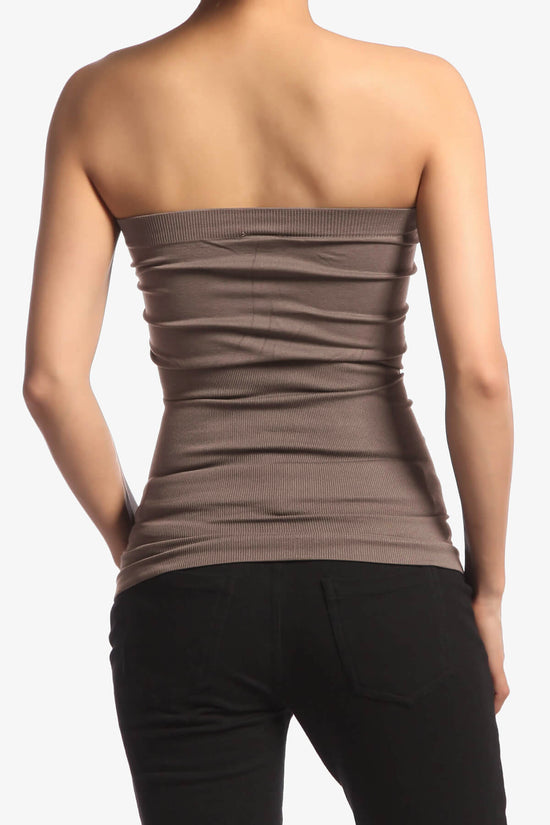Load image into Gallery viewer, Ellenie Strapless Sealmess Tube Top MOCHA_2
