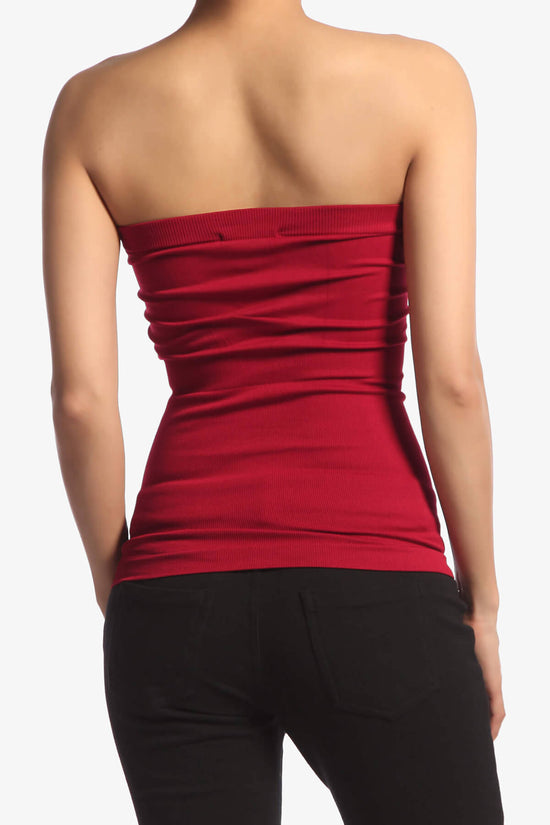 Ellenie Strapless Sealmess Tube Top RED_2