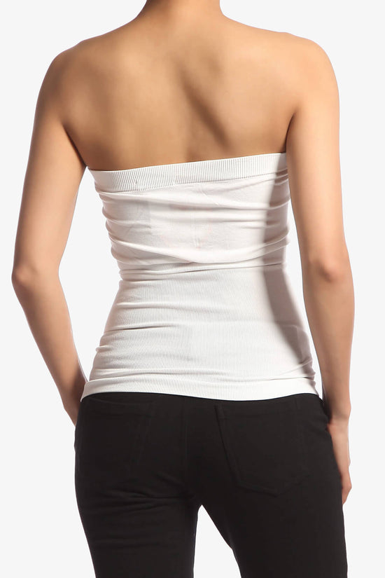 Load image into Gallery viewer, Ellenie Strapless Sealmess Tube Top WHITE_2
