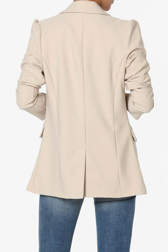 Load image into Gallery viewer, Starie Puff Sleeve Double Breasted Blazer KHAKI_2

