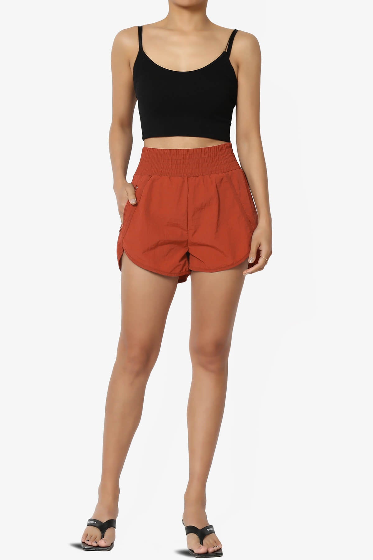 The Way Home Running Shorts w Zip Pocket COPPER_6