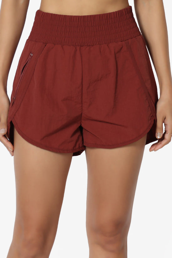 Load image into Gallery viewer, The Way Home Running Shorts w Zip Pocket DARK RUST_5
