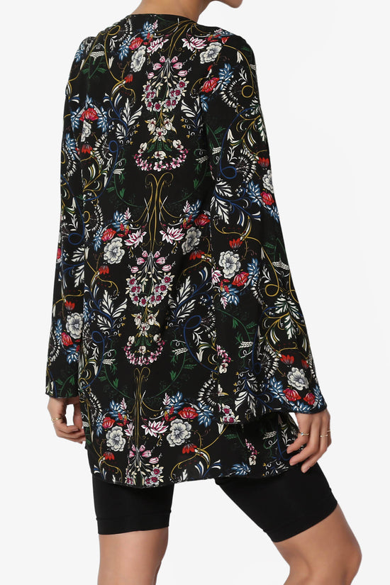 Load image into Gallery viewer, Maggie Floral Voile Shift Tunic Dress DARK GREEN_4
