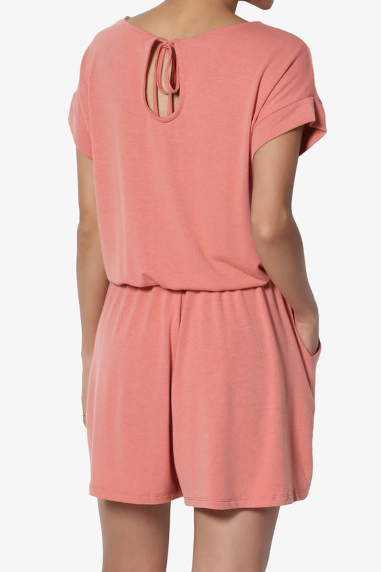 Load image into Gallery viewer, Tina Short Sleeve Jersey Romper ASH ROSE_2
