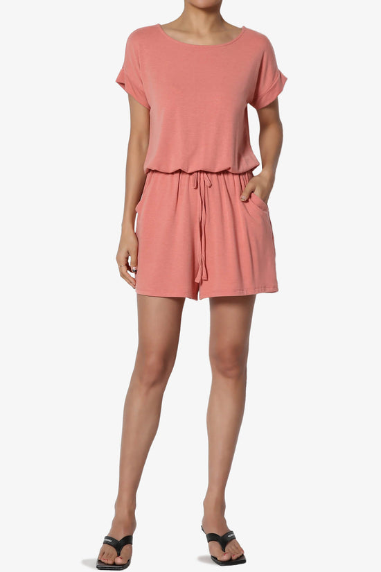 Load image into Gallery viewer, Tina Short Sleeve Jersey Romper ASH ROSE_6
