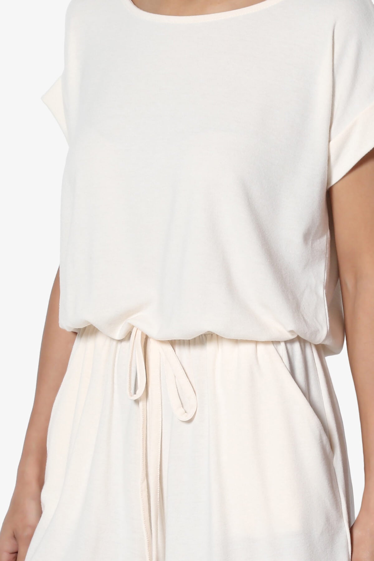 Load image into Gallery viewer, Tina Short Sleeve Jersey Romper CREAM_5

