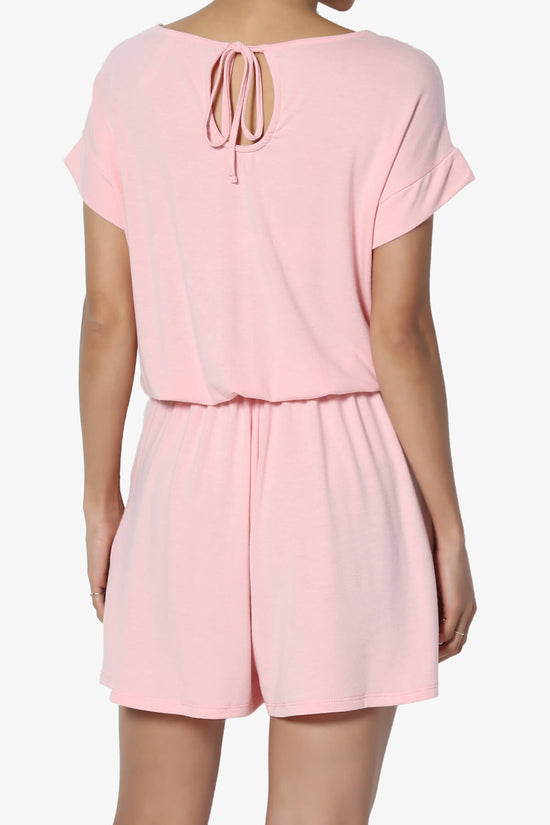 Load image into Gallery viewer, Tina Short Sleeve Jersey Romper DUSTY PINK_2
