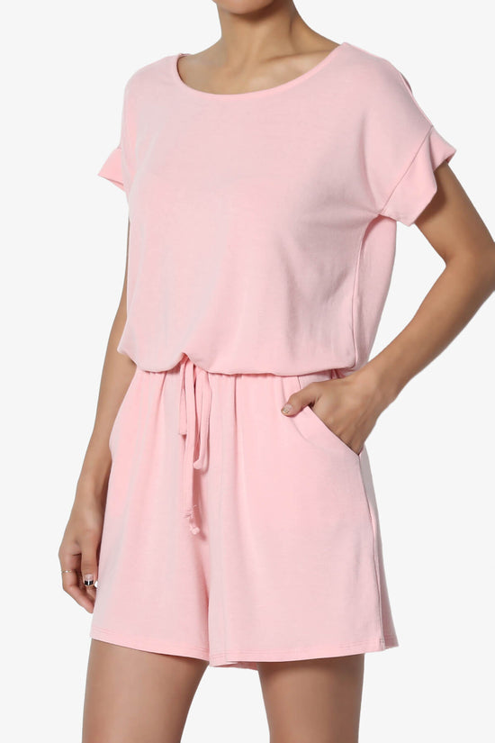 Load image into Gallery viewer, Tina Short Sleeve Jersey Romper DUSTY PINK_3
