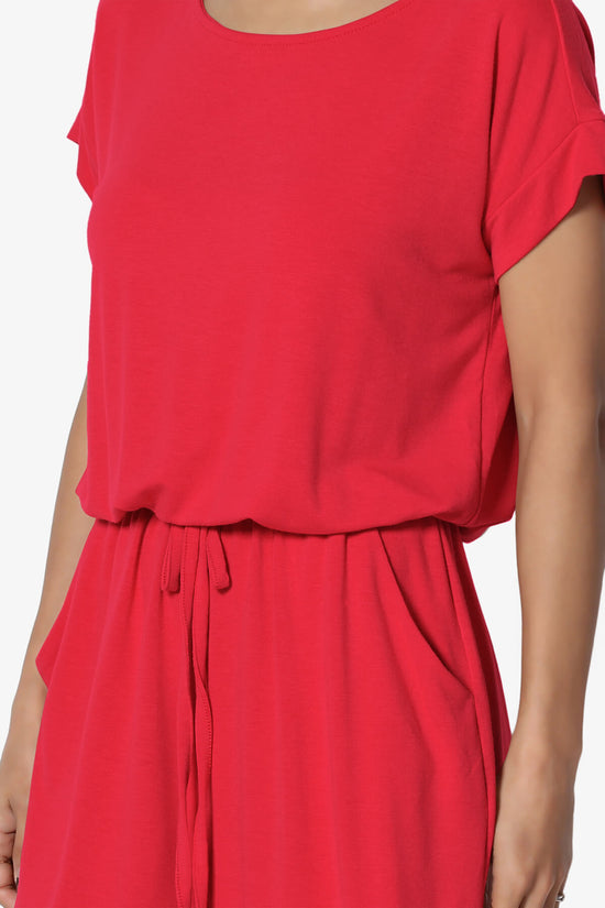 Tina Short Sleeve Jersey Romper RED_5