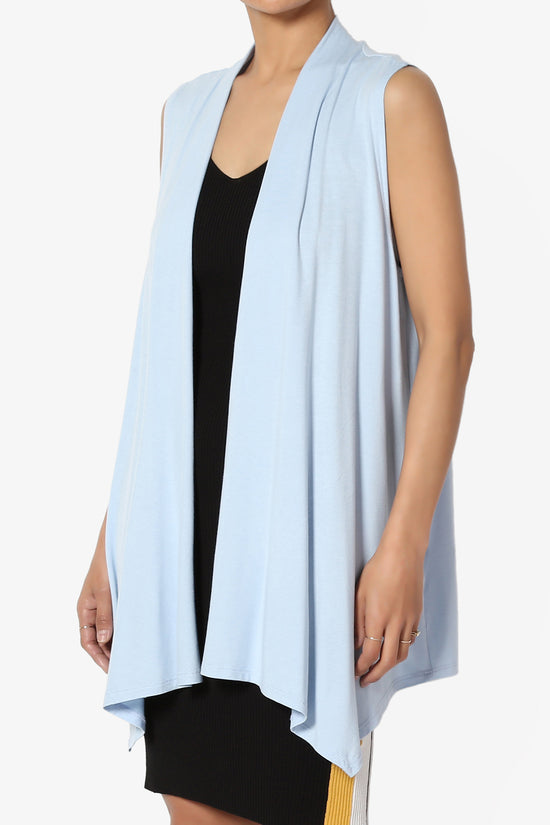 Load image into Gallery viewer, Danna Draped Jersey Vest ASH BLUE_3
