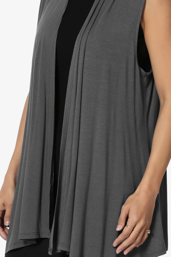 Load image into Gallery viewer, Danna Draped Jersey Vest ASH GREY_5
