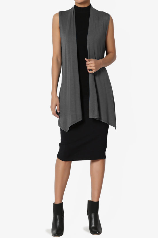 Load image into Gallery viewer, Danna Draped Jersey Vest ASH GREY_6
