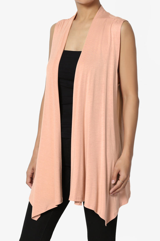 Load image into Gallery viewer, Danna Draped Jersey Vest BLUSH_3
