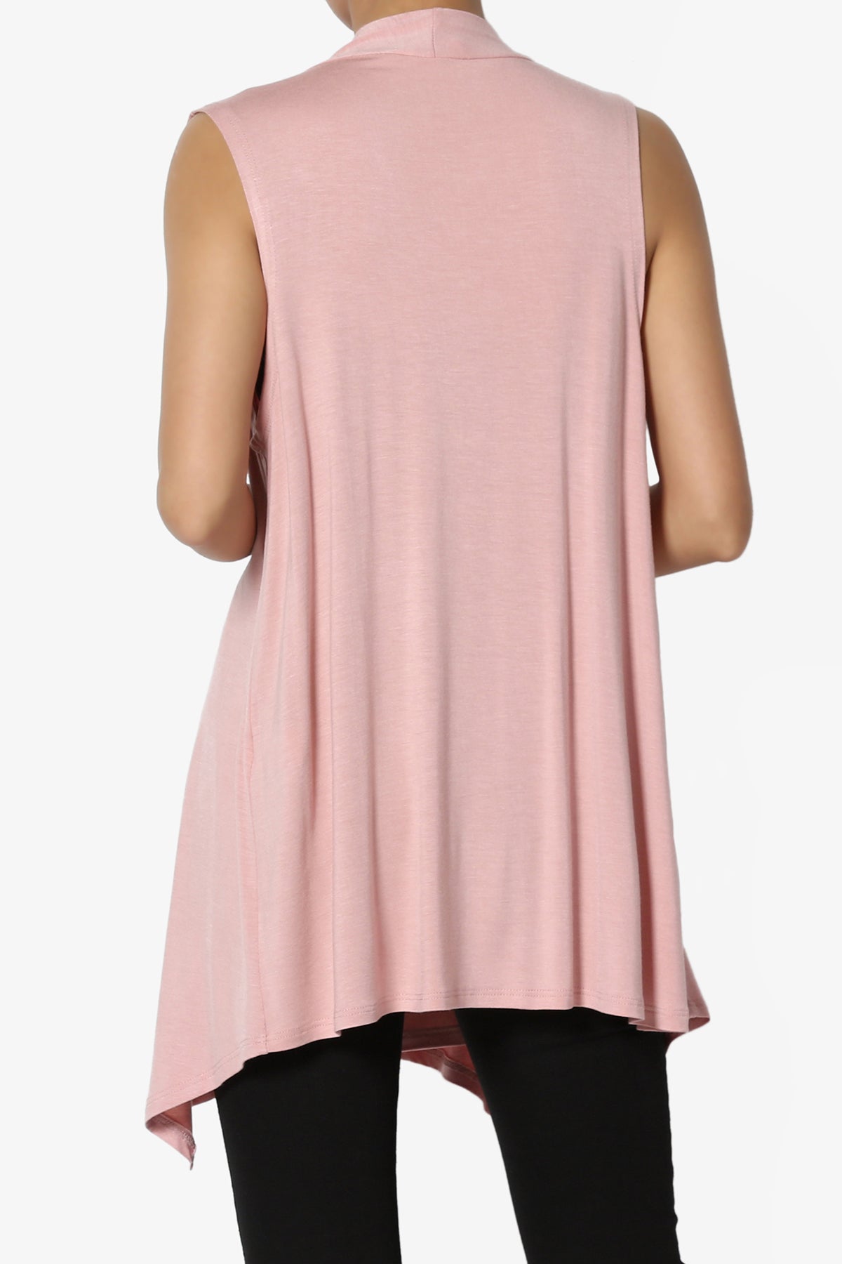 Load image into Gallery viewer, Danna Draped Jersey Vest DUSTY ROSE_2
