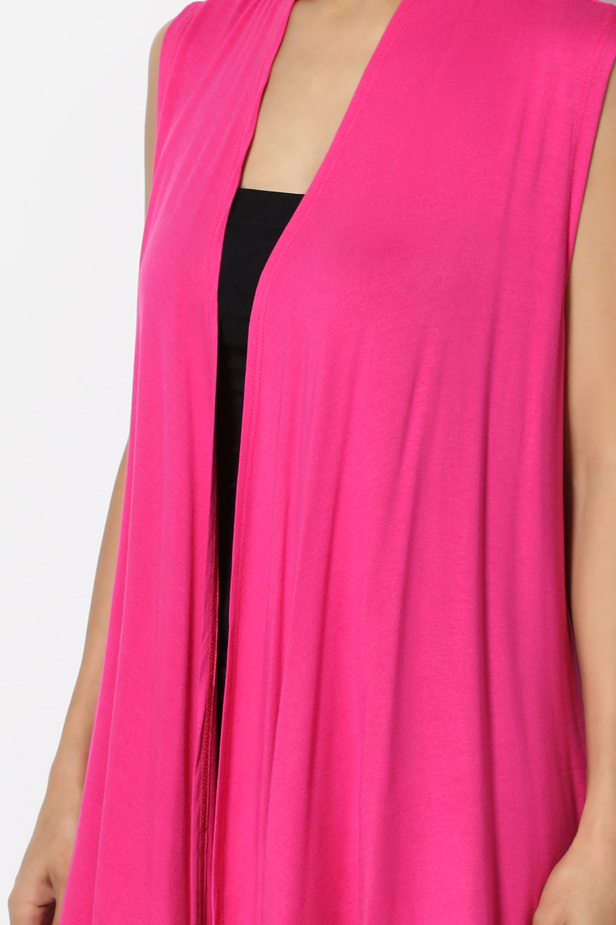 Danna Draped Jersey Vest FUCHSIA_5