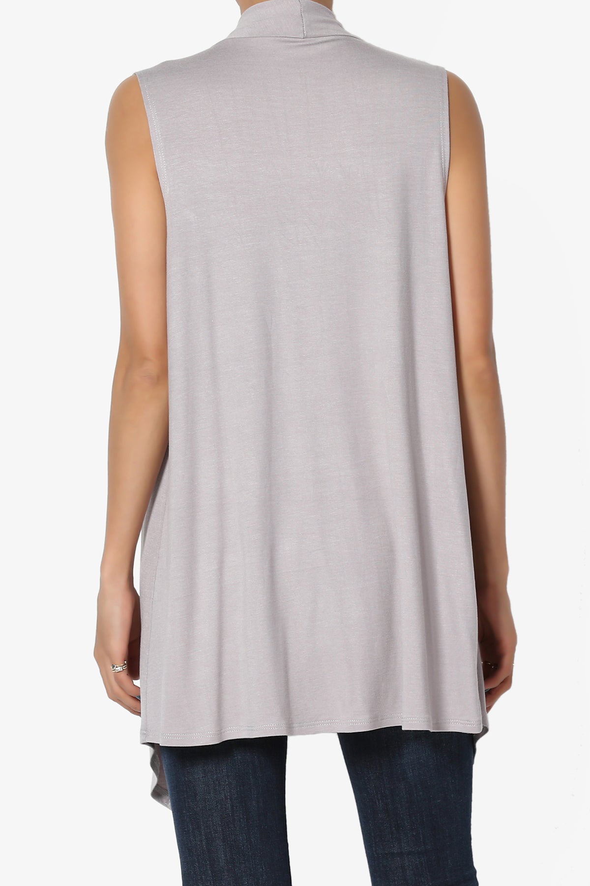 Load image into Gallery viewer, Danna Draped Jersey Vest GREY_2
