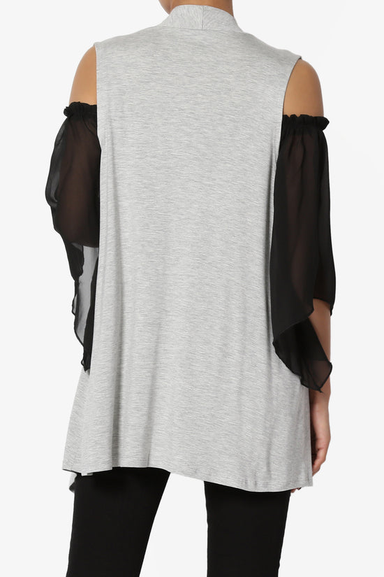 Load image into Gallery viewer, Danna Draped Jersey Vest HEATHER GREY_2
