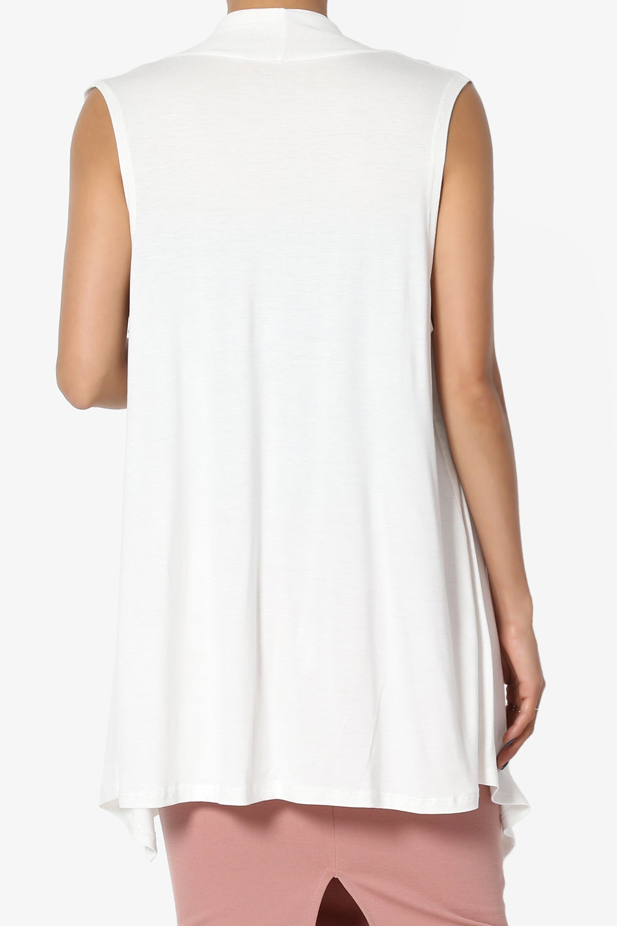 Load image into Gallery viewer, Danna Draped Jersey Vest IVORY_2
