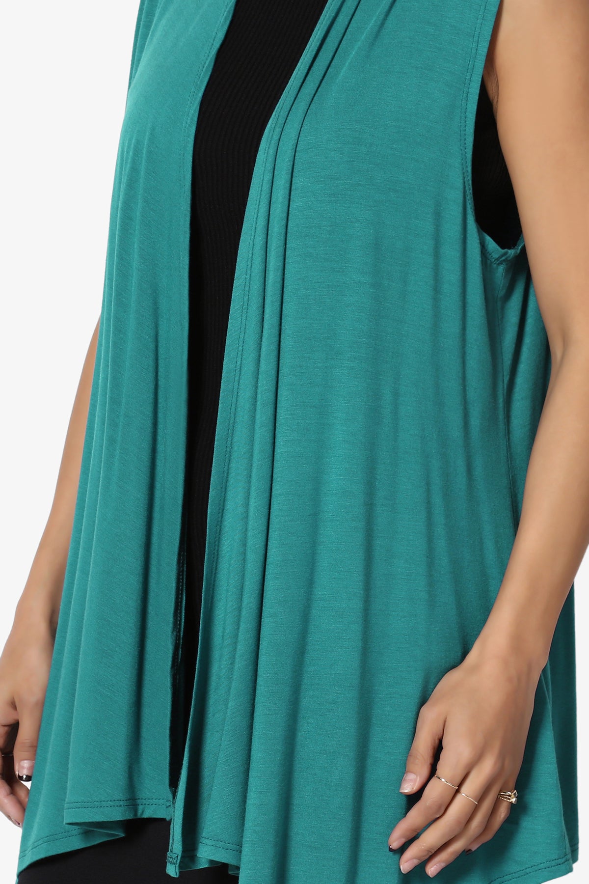 Load image into Gallery viewer, Danna Draped Jersey Vest JADE_5
