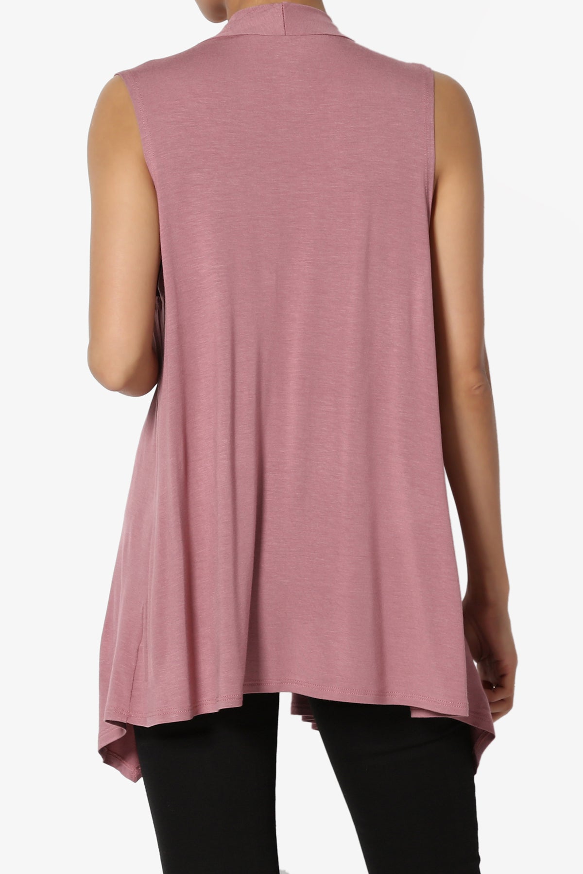 Load image into Gallery viewer, Danna Draped Jersey Vest MAUVE_2
