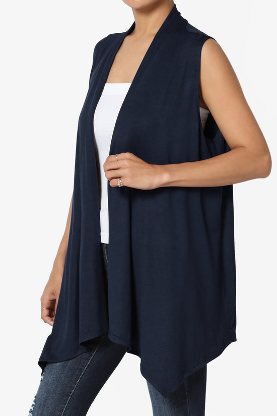 Danna Draped Jersey Vest NAVY_3