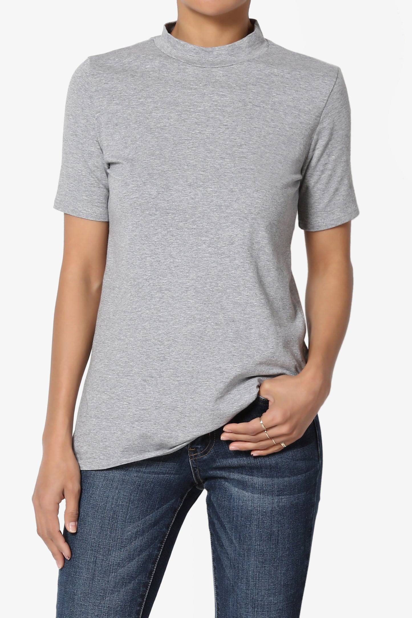 Kahiko Mock Neck Short Sleeve Tee - TheMogan