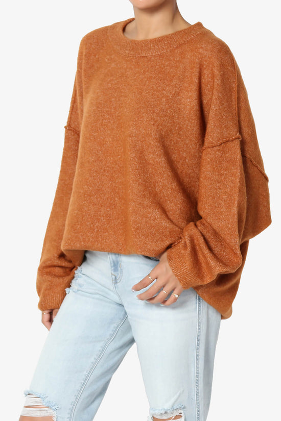 Load image into Gallery viewer, Troopa Oversized Melange Sweater ALMOND_3
