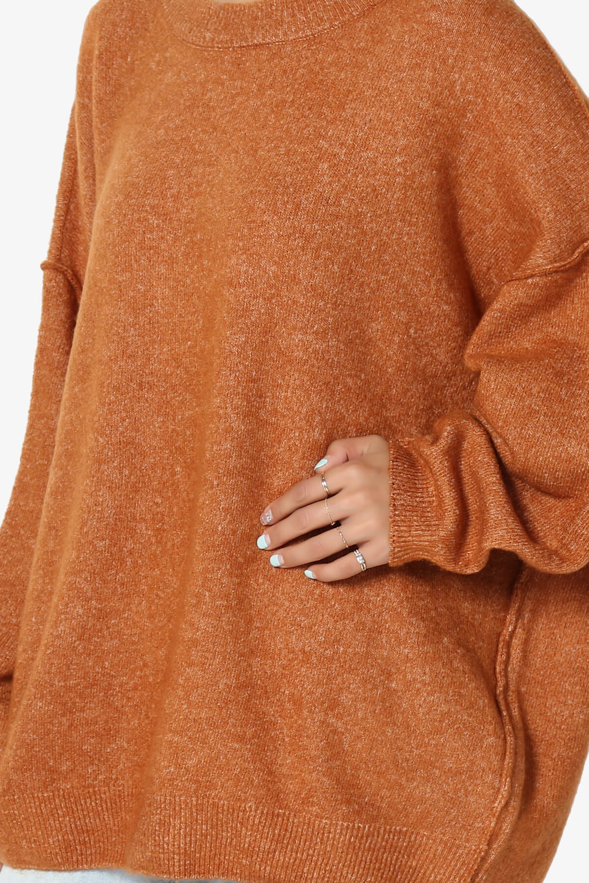Load image into Gallery viewer, Troopa Oversized Melange Sweater ALMOND_5
