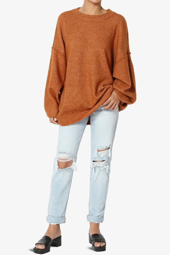 Load image into Gallery viewer, Troopa Oversized Melange Sweater ALMOND_6
