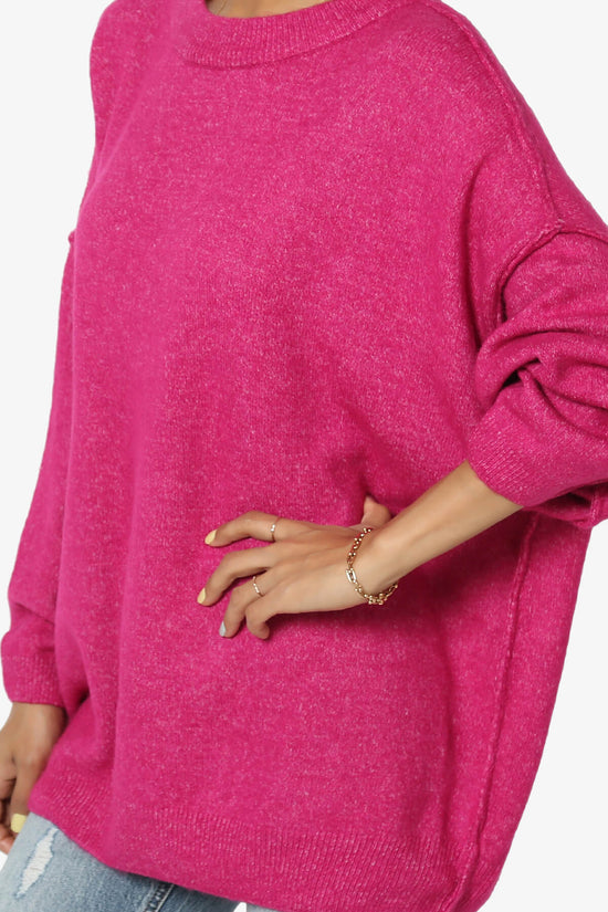 Load image into Gallery viewer, Troopa Oversized Melange Sweater MAGENTA_5
