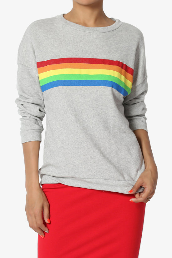 Martens Rainbow Stripe Pullover Top