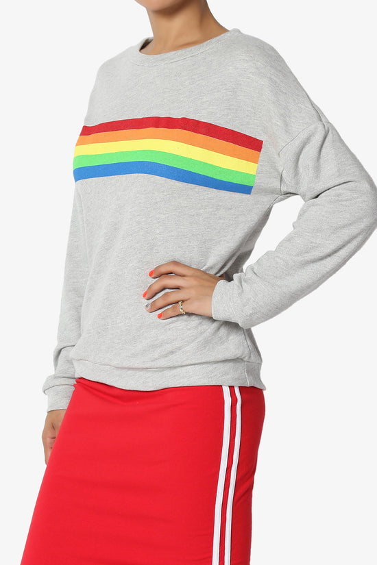 Martens Rainbow Stripe Pullover Top