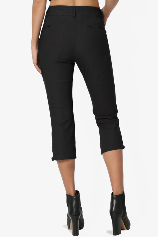 Venstra Stretch Capri Trousers BLACK_2