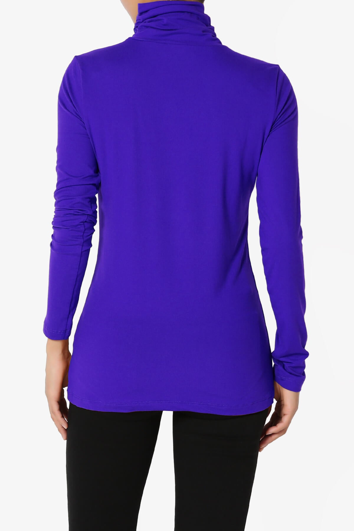Load image into Gallery viewer, Viable Ruched Turtle Neck Long Sleeve Top BRIGHT BLUE_2
