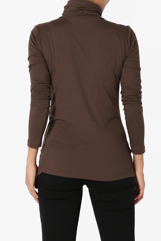 Viable Ruched Turtle Neck Long Sleeve Top BROWN_2