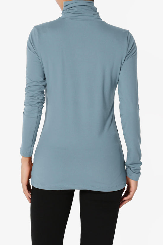 Load image into Gallery viewer, Viable Ruched Turtle Neck Long Sleeve Top CEMENT_2
