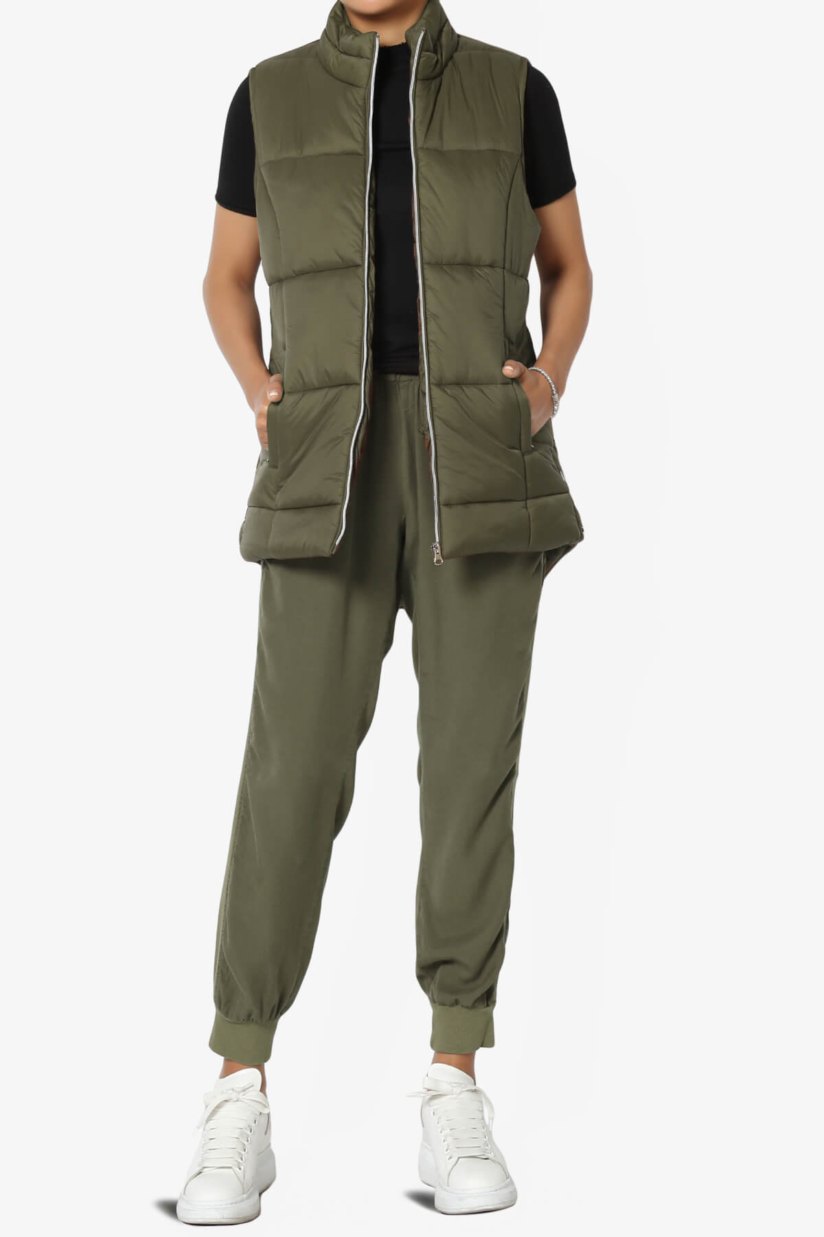 Wizen Washed Tencel Ribbed Jogger Pants OLIVE_6