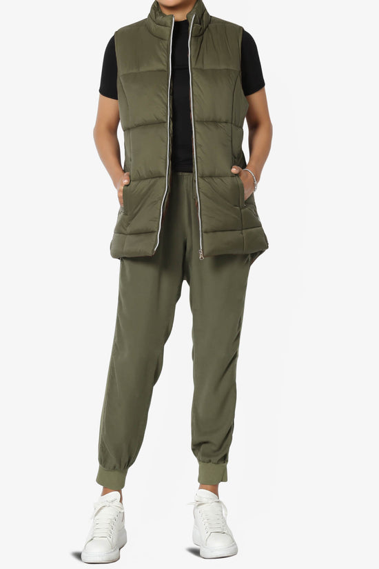Load image into Gallery viewer, Wizen Washed Tencel Ribbed Jogger Pants OLIVE_6
