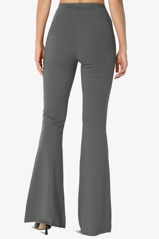 Load image into Gallery viewer, Zaylee Raw Hem Flared Comfy Yoga Pants ASH GREY_2
