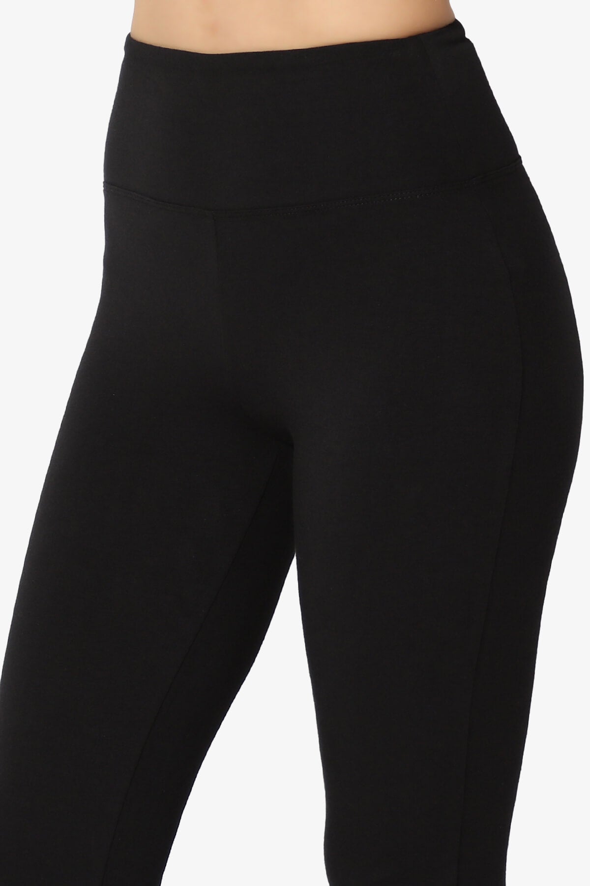 Load image into Gallery viewer, Zaylee Raw Hem Flared Comfy Yoga Pants BLACK_5
