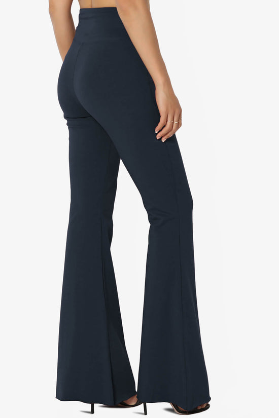 Load image into Gallery viewer, Zaylee Raw Hem Flared Comfy Yoga Pants DARK NAVY_4
