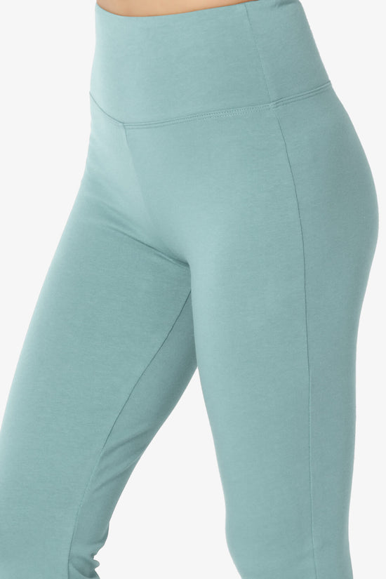 Load image into Gallery viewer, Zaylee Raw Hem Flared Comfy Yoga Pants DUSTY BLUE_5
