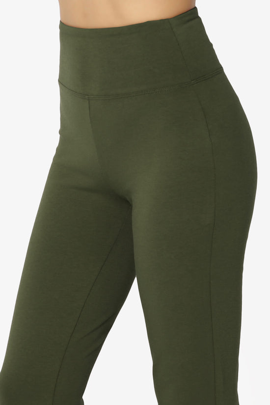 Load image into Gallery viewer, Zaylee Raw Hem Flared Comfy Yoga Pants OLIVE_5
