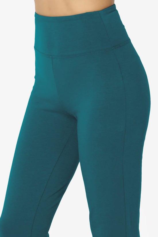 Load image into Gallery viewer, Zaylee Raw Hem Flared Comfy Yoga Pants TEAL_5
