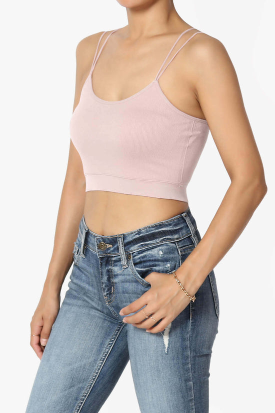 Load image into Gallery viewer, Zippy Skinny Strap Ribbed Seamless Bra Cami DUSTY BLUSH_3
