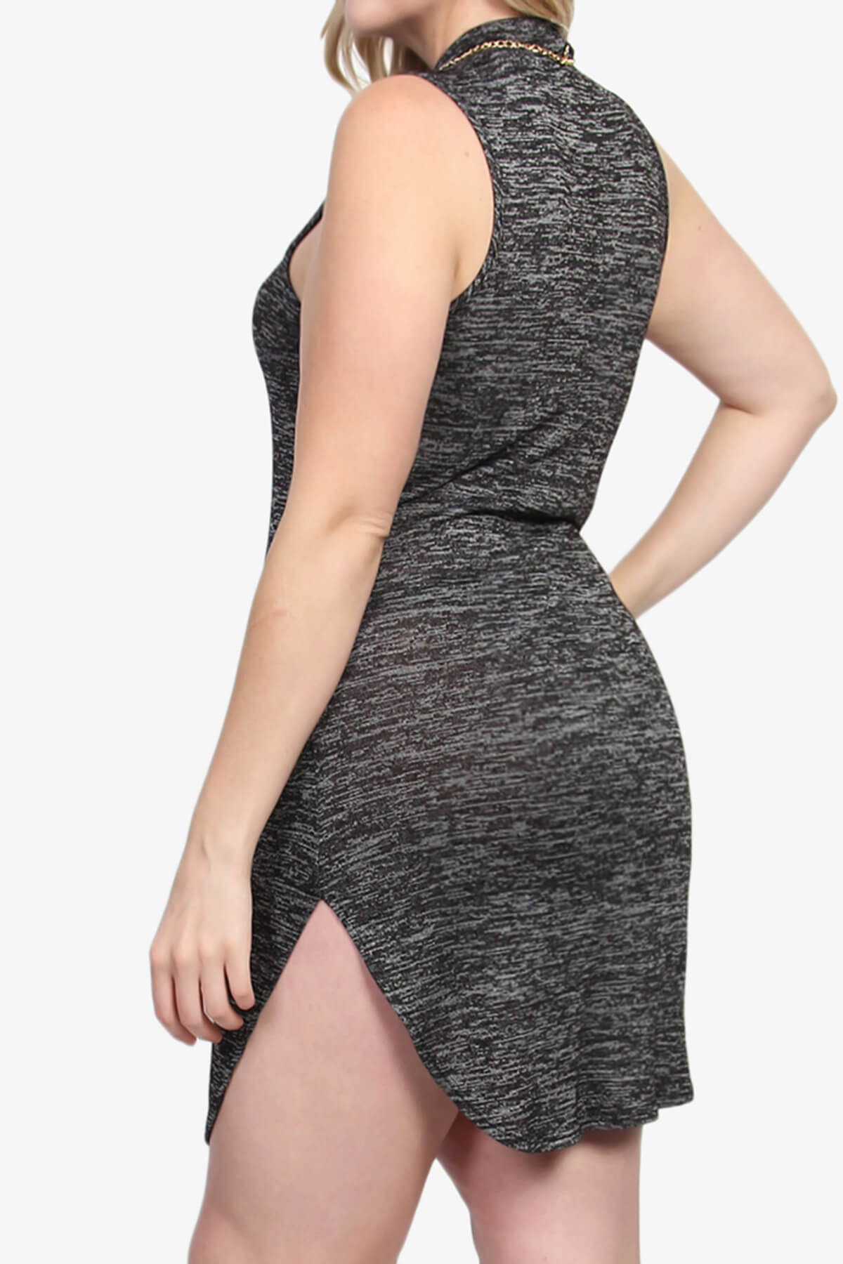 Kristin Knit Bodycon Dress PLUS CHARCOAL_4