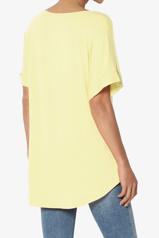 Tracey Wide V-Neck Jersey Top