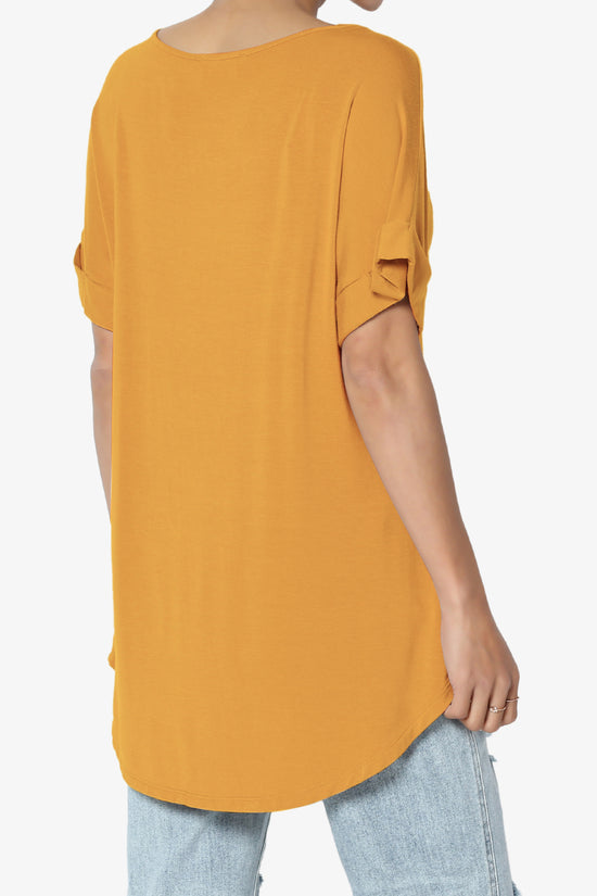 Tracey Wide V-Neck Jersey Top