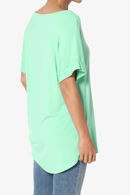 Tracey Wide V-Neck Jersey Top