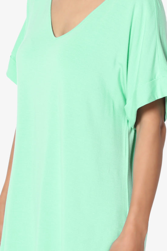 Tracey Wide V-Neck Jersey Top